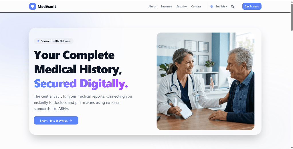 MediVault project screenshot